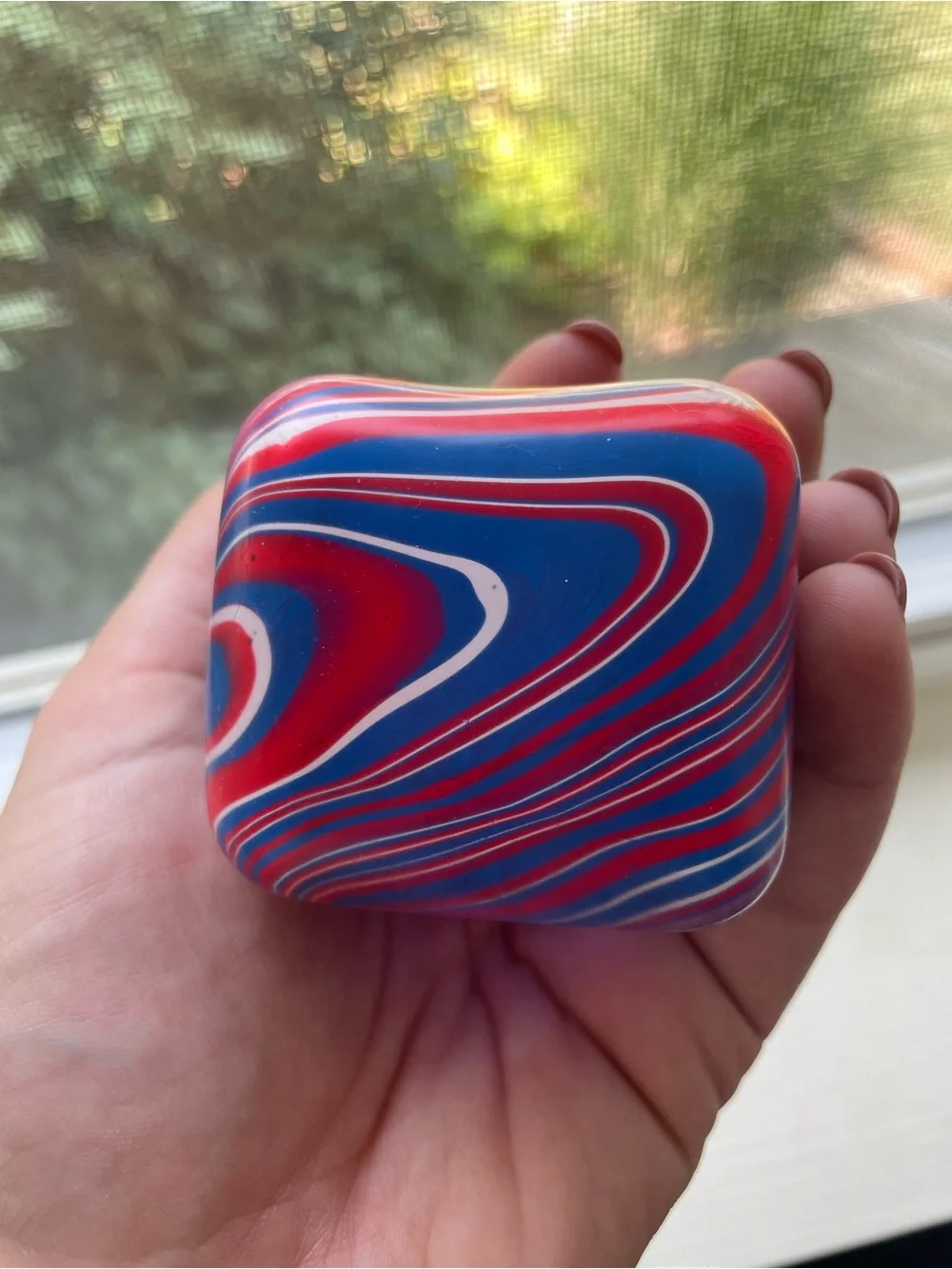 Swirled Red, White, Blue NEEDOH